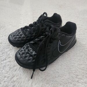 Nike Tiempo Legend 8 Academy TF Black Soccer Cleats Kids 11C